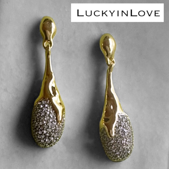 ALEXIS BITTAR • Solanales Drippy Pavé Crystal Teardrop Articulated Drop Earrings - Picture 5 of 14